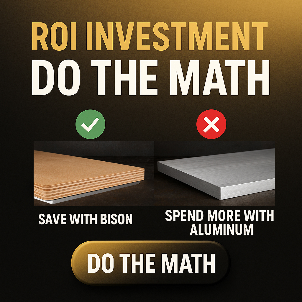 Bison 1/4-inch aluminum base plate used as a stable screen printing platen foundation